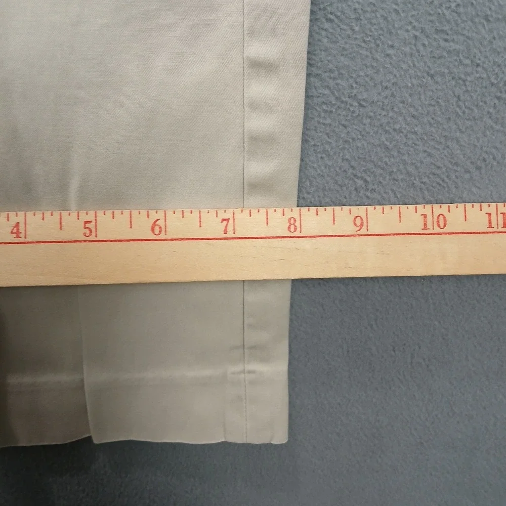Express Photographer Dress Pants Mens 32x34 Beige Flat Front Straight Leg Formal